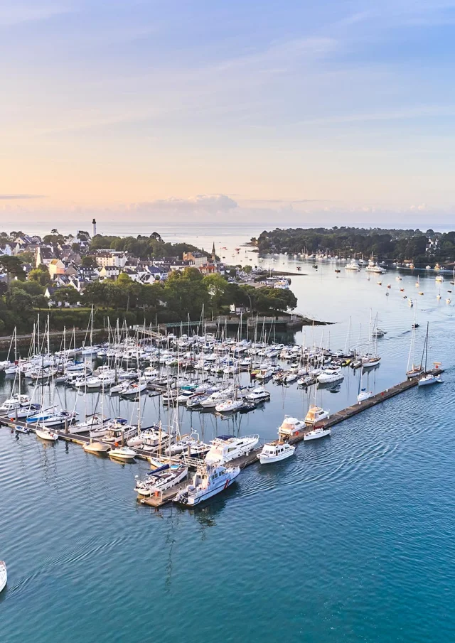 Aerial view of Bénodet marina