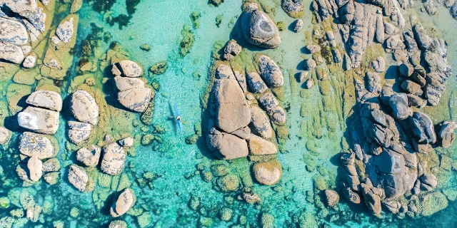 The rocks at the pointe de Mousterlin in Fouesnant