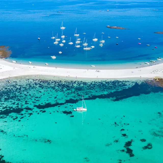 De tombolo, archipel Glénan, Fouesnant