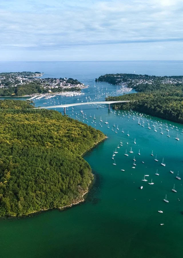 Pont de Cornouaille et embouchure de l'Odet à Bénodet