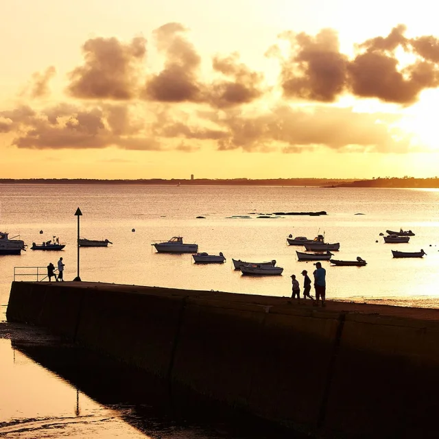 sunset at Mousterlin slipway
