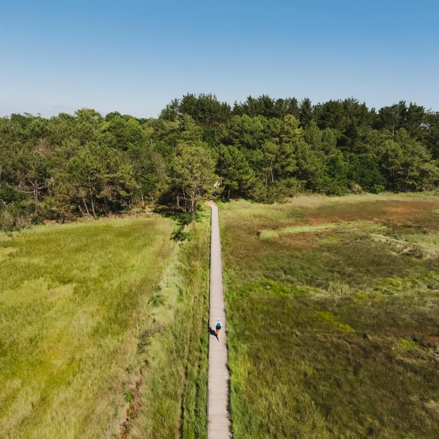 Luchtfoto van de Platelage De Lanse Du Petit Moulin in Benodet