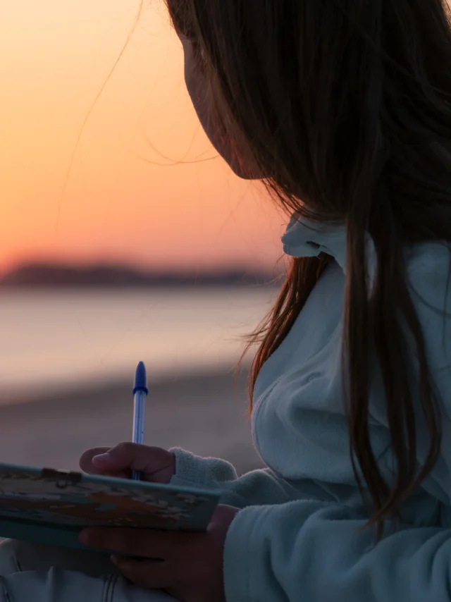 Coucher de soleil sur la plage de Mousterlin