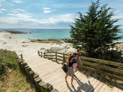 France, Finistere (29), Fouesnant, la plage des dunes à la pointe de Beg Meil