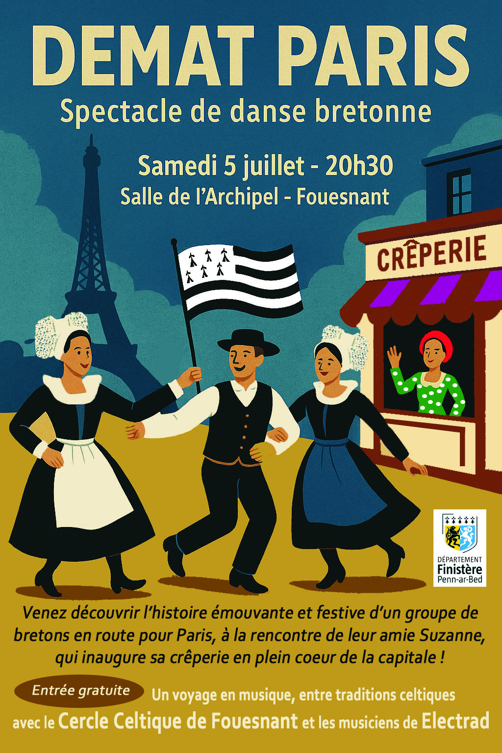 spectacle de danse cercle celtique de Fouesnant